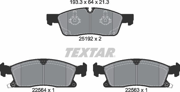 Textar Brake Pad Set - 2519207