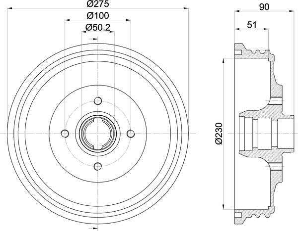Mintex Brake Drum (Single) fits -Seat VW MBD237 (also fits other vehicles)