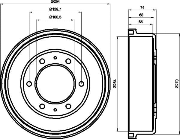 Mintex Brake Drum (Single) fits -Ford Nissan MBD236 (also fits other vehicles)