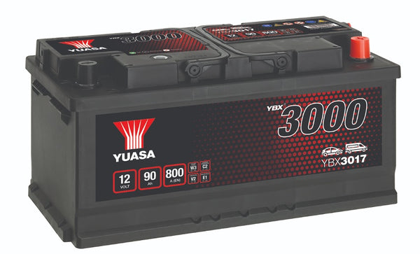 Yuasa YBX3017 - 3017 SMF Car Battery - 4 Year Warranty