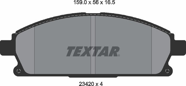 Textar Brake Pad Set - 2342004