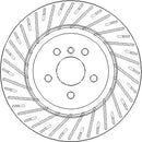 Disctech Brake Disc - Fits Bmw, Daihatsu - ABD3796 - Rear Axle Left