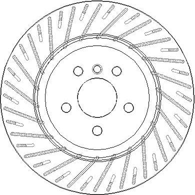 Disctech Brake Disc - Fits Bmw, Daihatsu - ABD3796 - Rear Axle Left