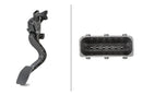 HELLA 6PV 010 175-761 Sensor, accelerator pedal position - for left-hand drive vehicles - 6-pin connec