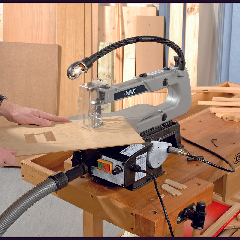 Variable Speed Scroll Saw with Flexible Drive Shaft and Worklight - 405mm - 90W