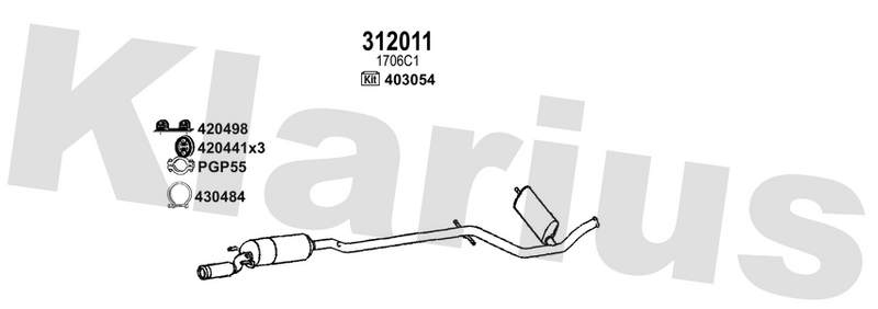 Klarius 312011 - Catalyst Type Approved  - Fits Peugeot 407 2.2i