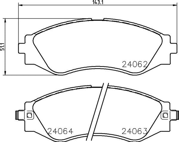 Mintex Brake Pad Set fits -Chevrolet Daewoo MDB2563 (also fits other vehicles)