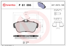 Brembo Brake Pad Set - P61095