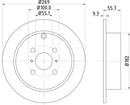 Mintex Brake Discs fits -Toyota V324:5 MDC1655 (also fits other vehicles)