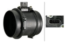 HELLA 8ET 358 166-471 Mass Air Flow Sensor - 5-pin connector - Pipe-neck