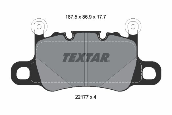 Textar Rear Brake Pad Set - 2217701