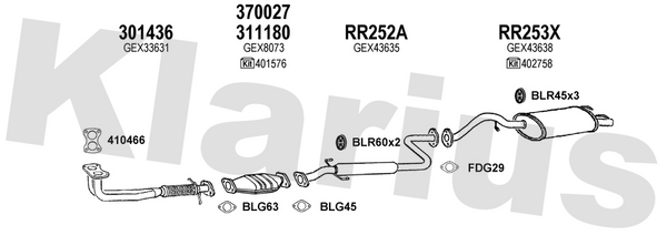 Klarius 301436 - Front Pipe For Cat  - Fits Rover 214 1.4i