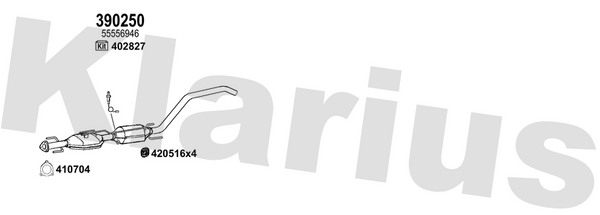 Klarius 390250 - Catalyst & Dpf Combined  - Fits Opel Astra H 1.9CDTi