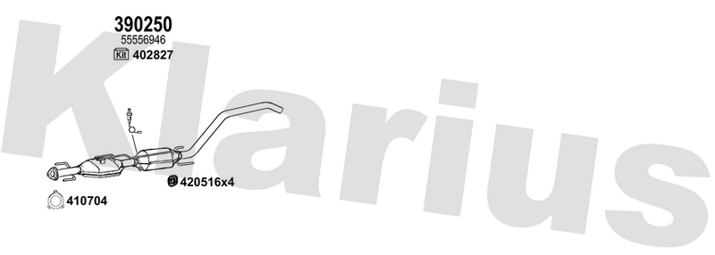 Klarius 390250 - Catalyst & Dpf Combined  - Fits Opel Astra H 1.9CDTi