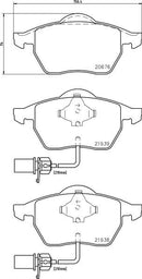 Audi VW Brake Pad Set - Padtech PAD1826