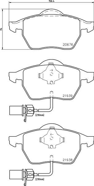 Audi VW Brake Pad Set - Padtech PAD1826