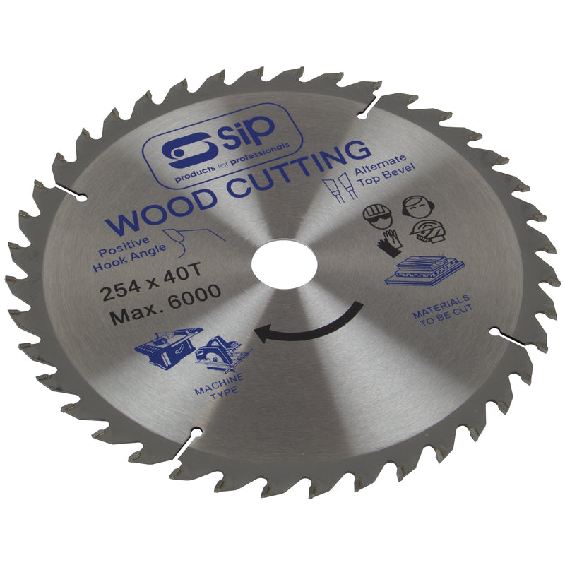 SIP 254mm x 30mm TCT 40T Circular Saw Blade