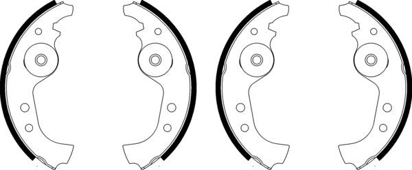 Mintex Brake Shoe Kits fits -Abarth Fiat Fso MercedesBenz Saab Seat MSK001 (also fits other vehicles)