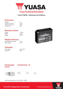 Yuasa 12V Maintenance Free VRLA Motorbike Battery - YT4B-BS(CP) - 4 Year Warranty