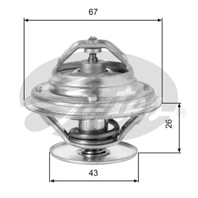 Gates Thermostat, coolant - TH05586G1