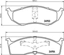 Mintex Brake Pad Set fits -Chrysler Dodge Plymouth MDB1783 (also fits other vehicles)