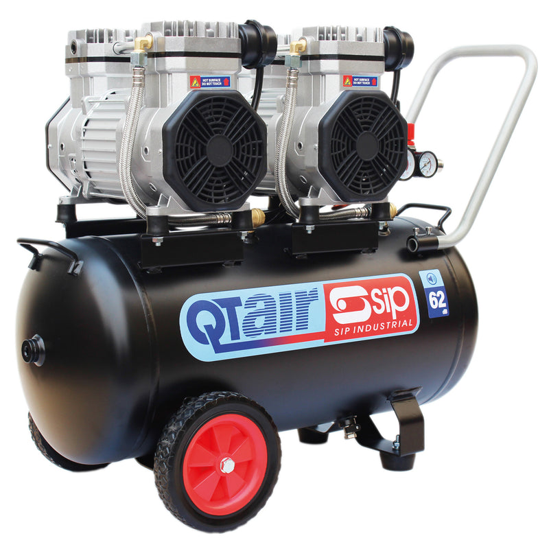 SIP QT AIR DD 3hp 50ltr Quiet Ultra Low Noise Oil-Free Direct Drive Compressor