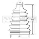 First Line Cv Joint Boot Kit Part No -FCB2322