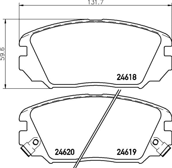 Mintex Brake Pad Set fits -Hyundai MDB2920 (also fits other vehicles)