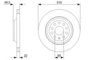 Bosch Brake Disc Pair Part No - 0986479303