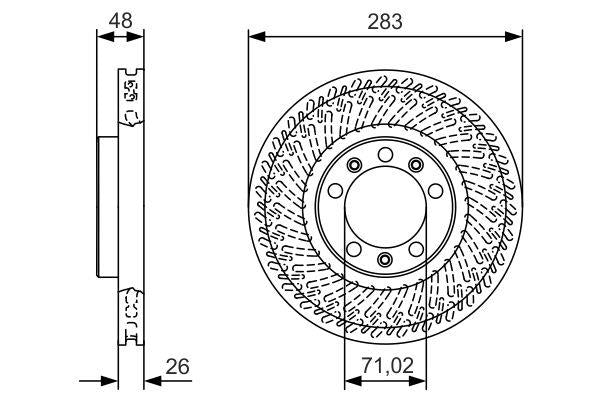 Bosch Brake Disc Pair Part No - 0986479C33