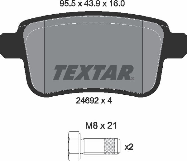 Textar Brake Pad Set - 2469204