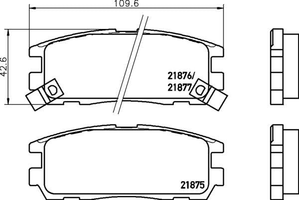 Mintex Brake Pad Set fits -Isuzu Opel Vauxhall MDB1698 (also fits other vehicles)