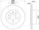 Mintex Brake Discs fits -Opel Vauxhall V254:4 MDC1747 (also fits other vehicles)