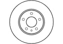 Disctech Brake Disc - Fits Alfa romeo, Nissan - ABD3502 - Rear Axle