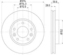 Mintex Brake Discs fits -Kia V330:5 MDC2776C (also fits other vehicles)