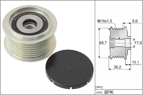 INA Alternator Freewheel Clutch - Part No - 535027410