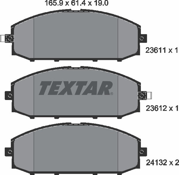 Textar Brake Pad Set - 2361101