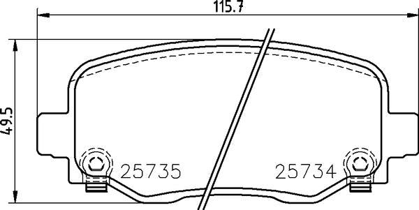 Mintex Brake Pad Set fits -Jeep MDB3790 (also fits other vehicles)
