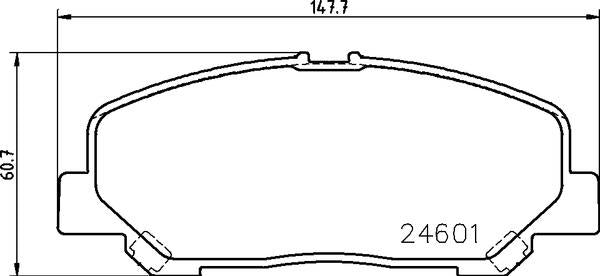 Mintex Brake Pad Set fits -Toyota MDB3012 (also fits other vehicles)
