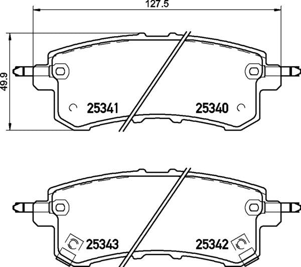 Mintex Brake Pad Set fits - MDB3145 (also fits other vehicles)