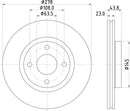 Mintex Brake Discs fits -Ford S228:4 MDC2864C (also fits other vehicles)
