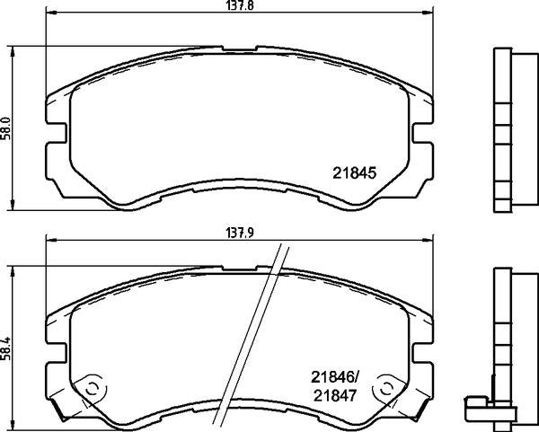 Mintex Brake Pad Set fits -Isuzu Opel Vauxhall MDB1685 (also fits other vehicles)