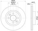 Mintex Brake Discs fits -Renault S251:5 MDC366 (also fits other vehicles)