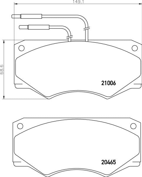 Mintex Brake Pad Set fits -Iveco MDB1340 (also fits other vehicles)