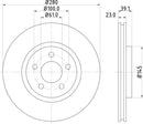 Mintex Brake Discs fits -Chrysler V280:5 MDC1449 (also fits other vehicles)
