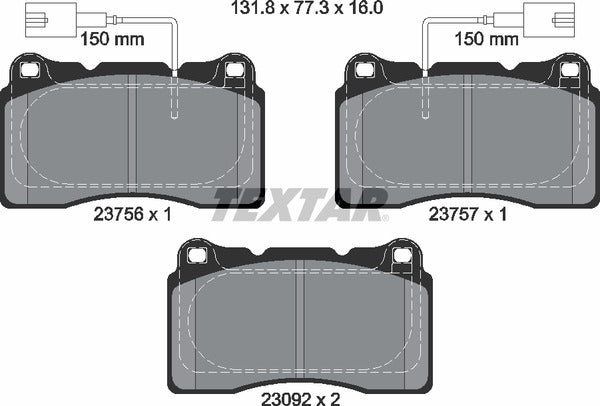 Textar Brake Pad Set - 2375603