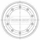 Borg & Beck Brake Drum - BBR32490