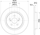 Mintex Brake Discs fits -Lexus V324:5 MDC2553 (also fits other vehicles)