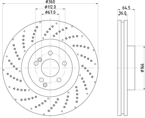 Mintex Brake Discs fits -MercedesBenz V280:5 MDC2749C (also fits other vehicles)