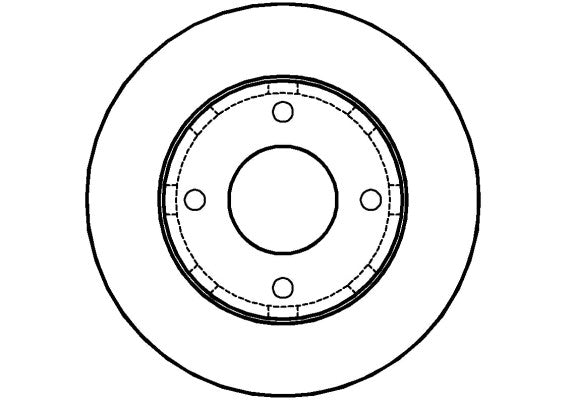 Disctech Brake Disc - Fits Mitsubishi, Nissan - ABD2210 - Front Axle